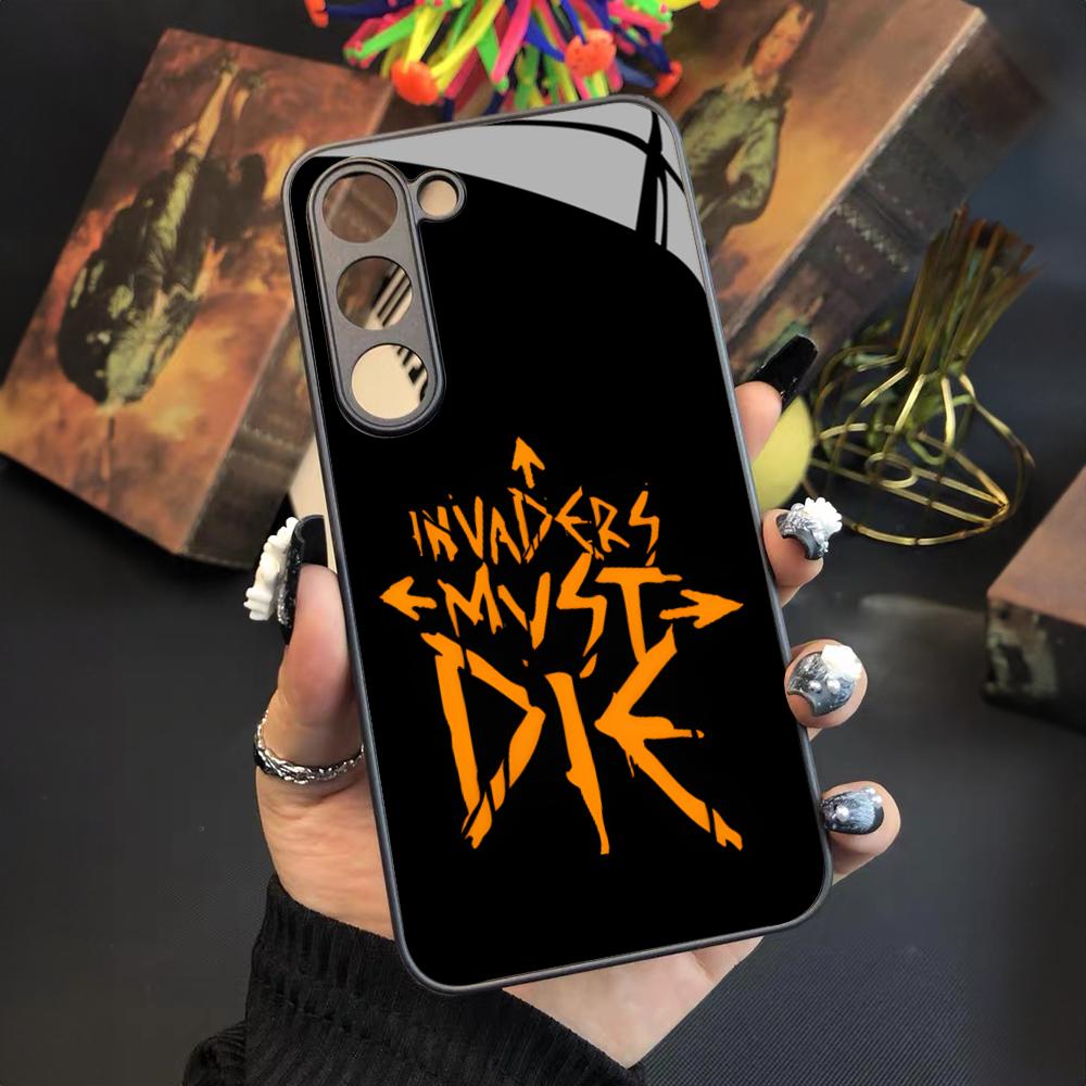The Prodigy Artist Logo Phone Case For Samsung Galaxy S25 S24 S23 S22 S20 S21 Note20 Ultra Plus Fe Colored Silver Cover
