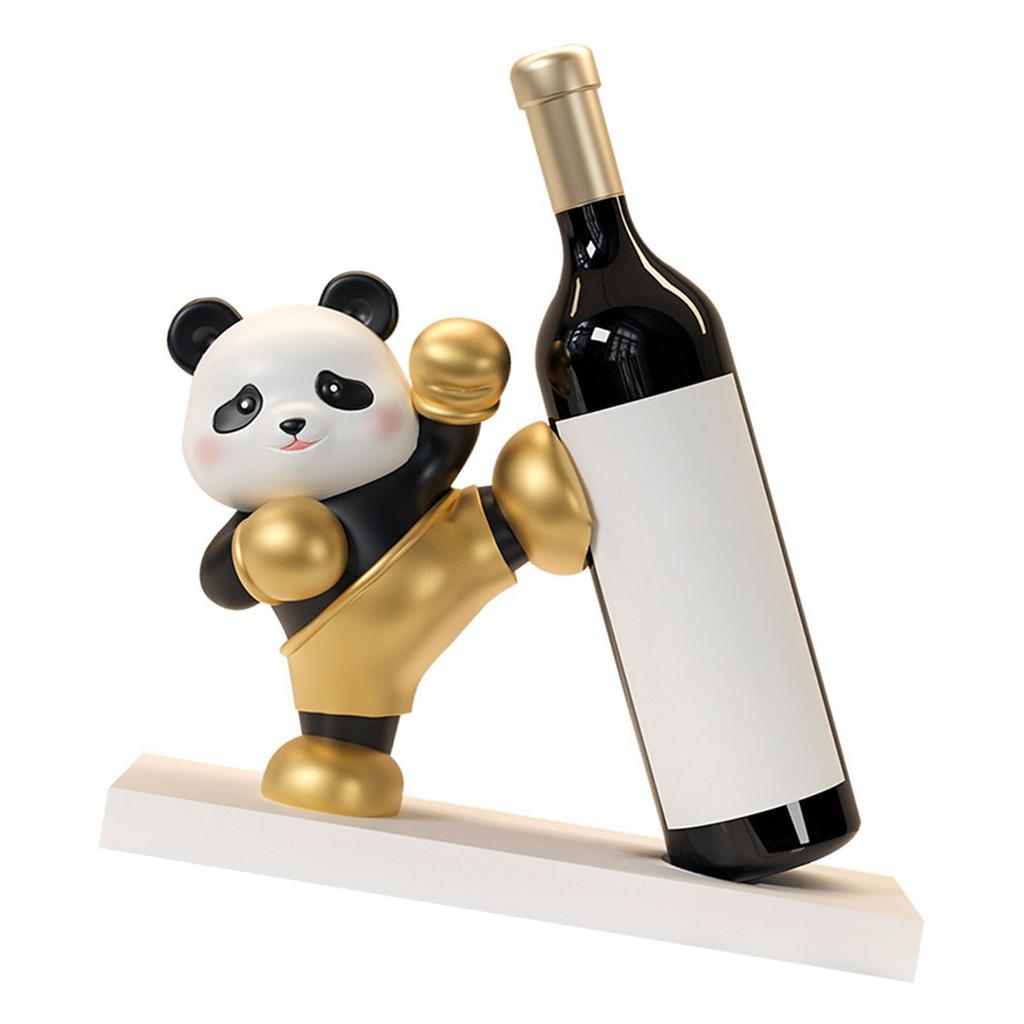 Niedlicher Panda Weinflaschenhalter Panda Weinregal Fügt Künstlerische Note zur Wohnzimmer- Bürodekoration Wein Geschenk für Frauen
