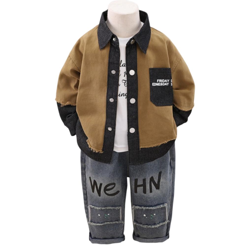 Kids Casual Long-Sleeve Set, Comfortable Daily Wear Outfits