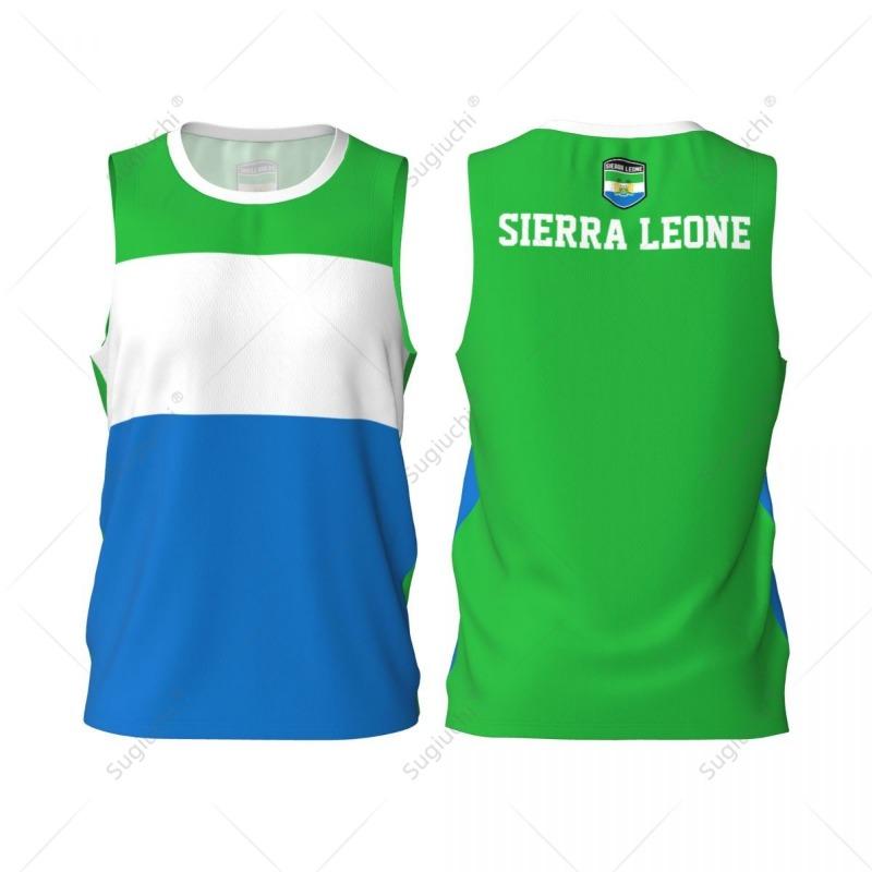 Men Basketball Sports Sierra Leone Flag Running Fitness Multifunction Jersey Sleeveless Shirt Custom Name Nunber Exclusive