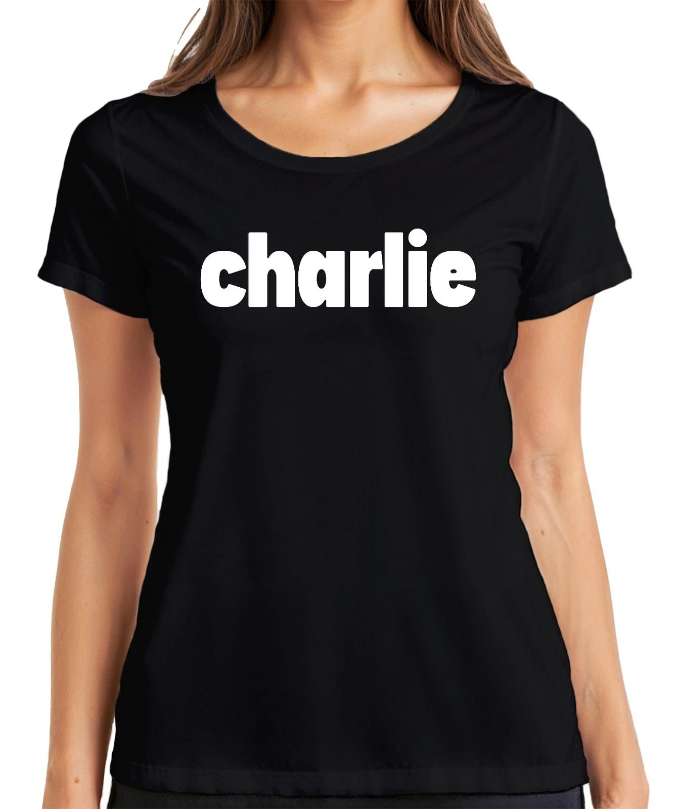 Charlie Schriftzug Charlie Kirk Protest Republikaner Patriot Damen T-Shirt M