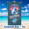Adventure Journey Theme Beach Towel Personalized Custom Name & Text Soft Quick Dry Beach Towel for Swimming Travel