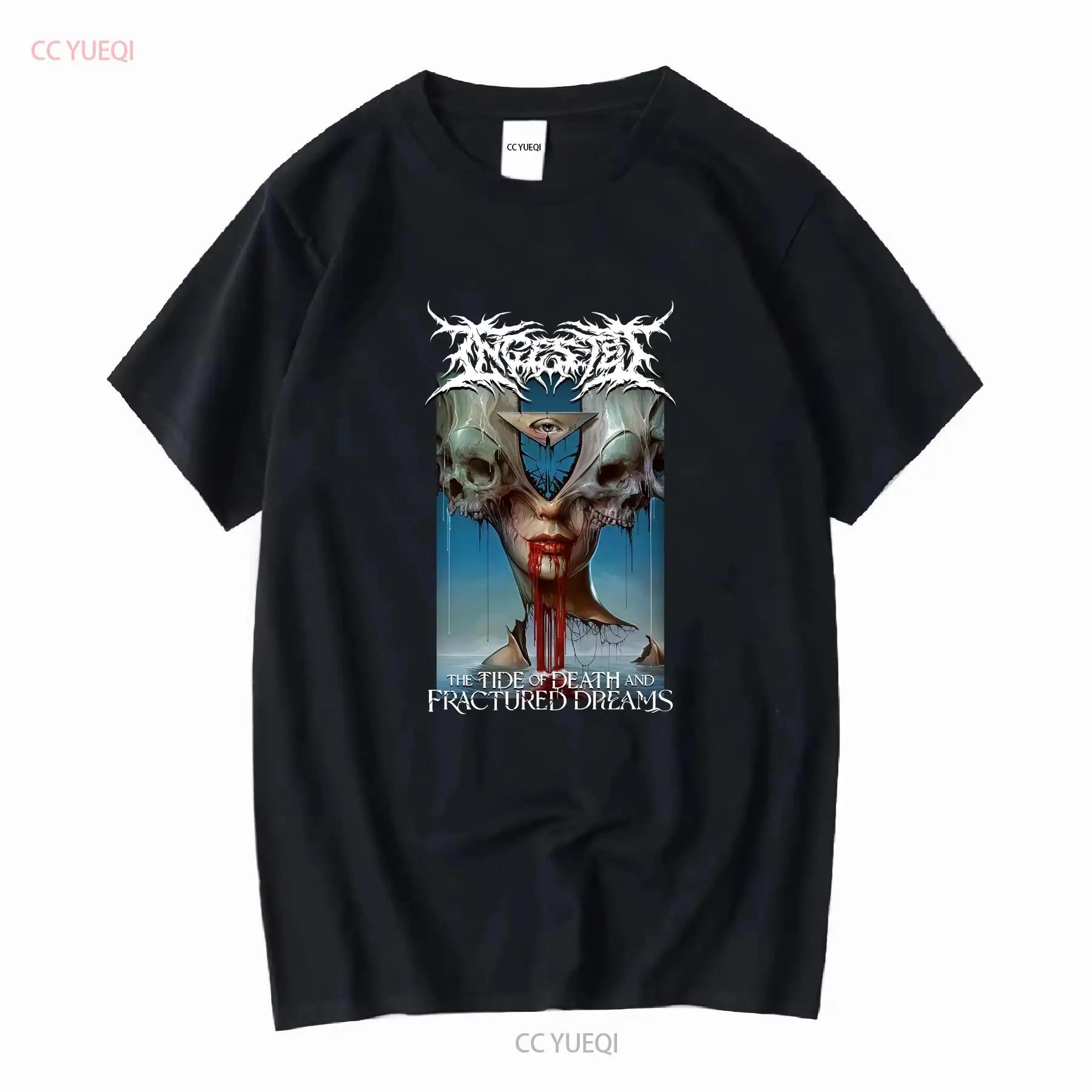 Футболка INGESTED  The Tide Of Death And Fractured Dreams  с длинным или коротким рукавом винтажная стильная с эффектом выцветания немного в стиле стритвир S разноцветный