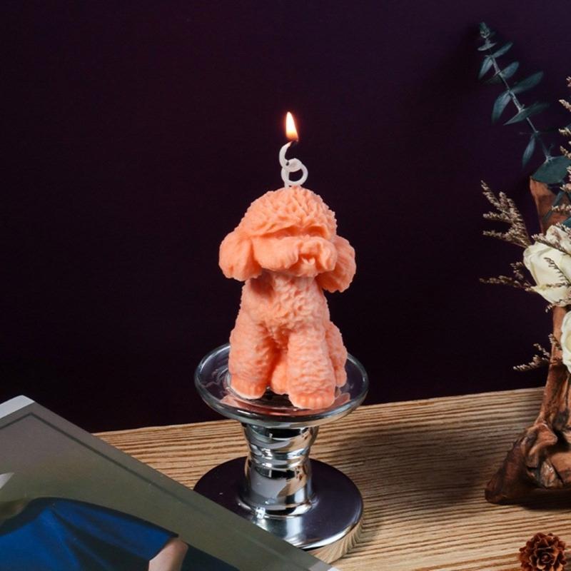 Lifelike Dog Scented Candle Mold Versatile Dog Silicone Mold for Custom Scented Candle and Art Projects
