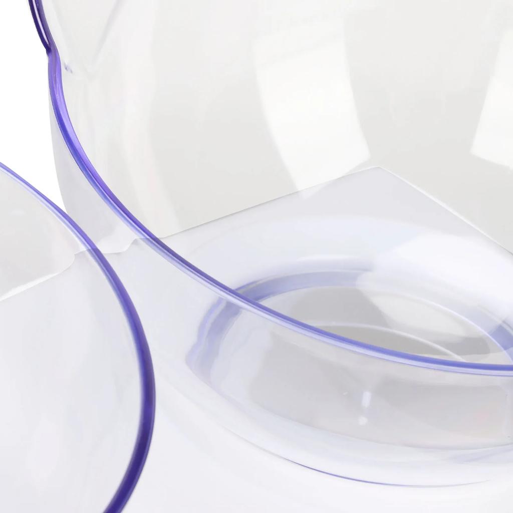 Katzen erhöhte Futterbar 3 Näpfe Transparent Abnehmbar Halswirbelsäulen-Schutz Erhöhte Katzenfutter Näpfe Für Haustier Katze