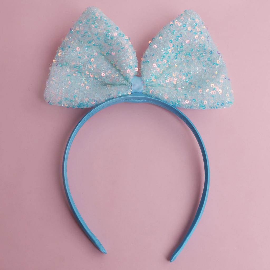 Colorful Glitter Bow Headband - Festival & Party Accessory for Kids