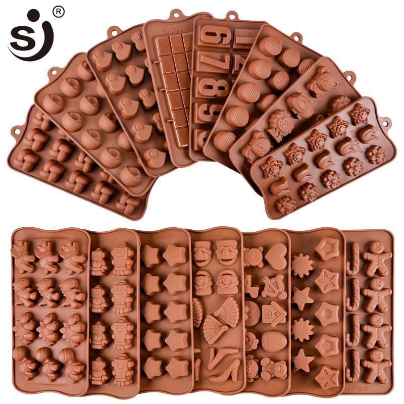 Silikon-Schokoladenform, 24 Formen, Schokoladen-Backwerkzeuge, Antihaft-Kuchenform, Gelee- und Süßigkeitenform