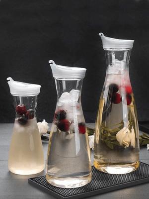 600/1100/1600ml Akrilik Meyve Suyu Soğuk Su Şişesi Büyük Kapasiteli Kahve Süt Potu Isıya Dayanıklı Su Sürahisi Sürahi İçecek Kapları