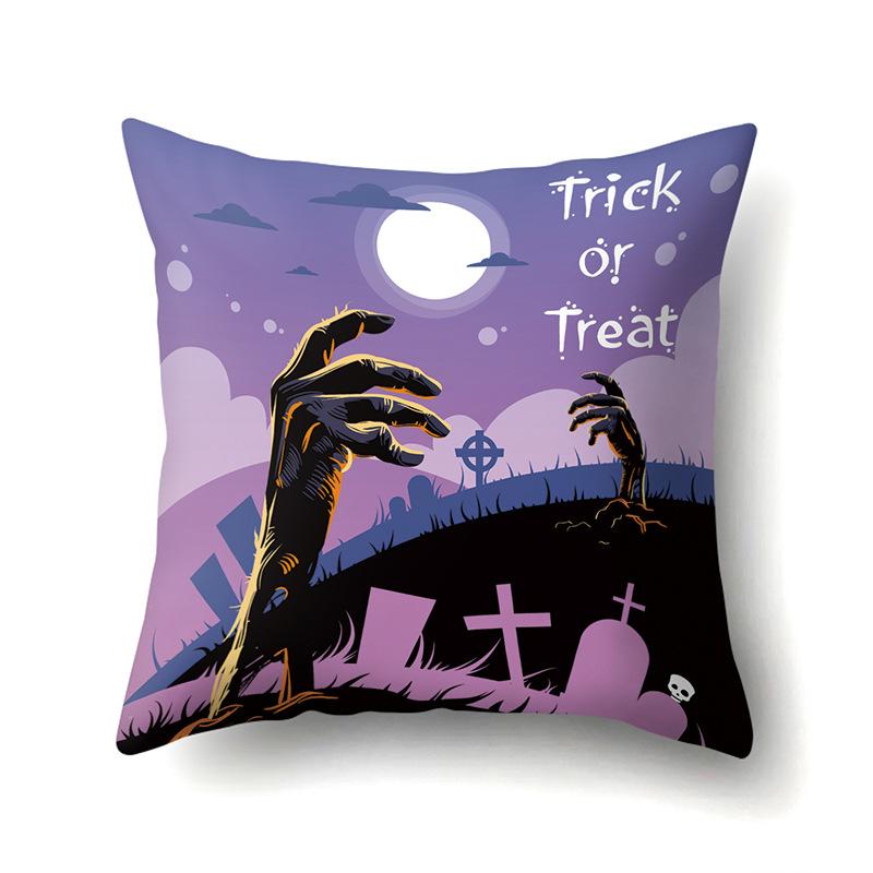 Halloween Pillowcase Car Waist Pillow Pumpkin Sofa Cushion Cover Office Home Living Room Pillowcase