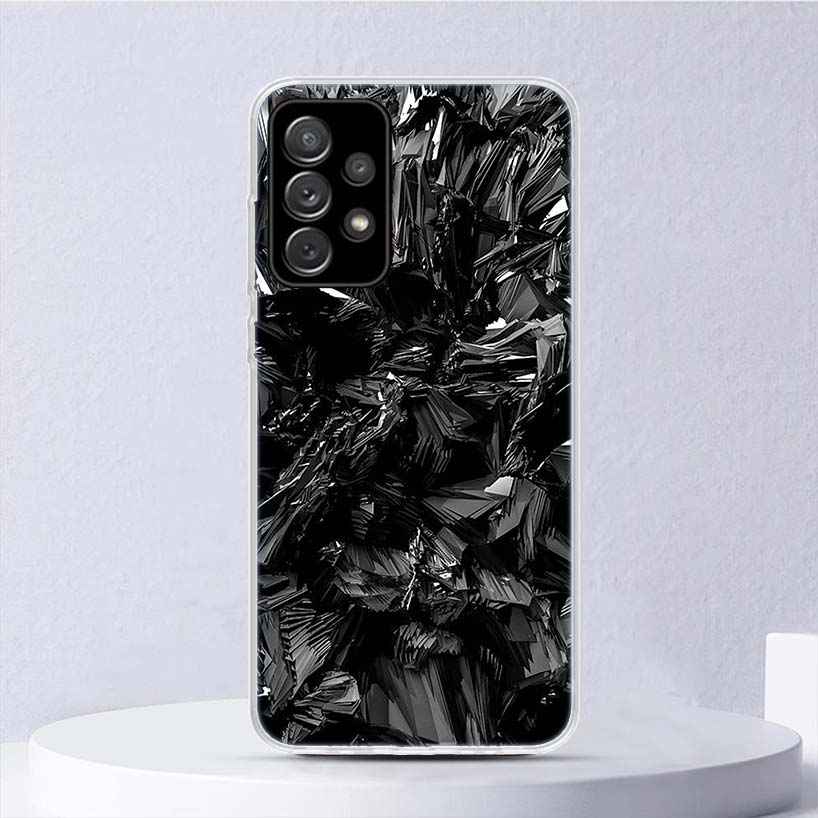 Forged Carbon Pattern Soft Case For Samsung Galaxy A52 A42 A32 A22 A12 A02S Phone Cover A50 A51 A70 A71 A41 A31 A21S A40 A30 A20