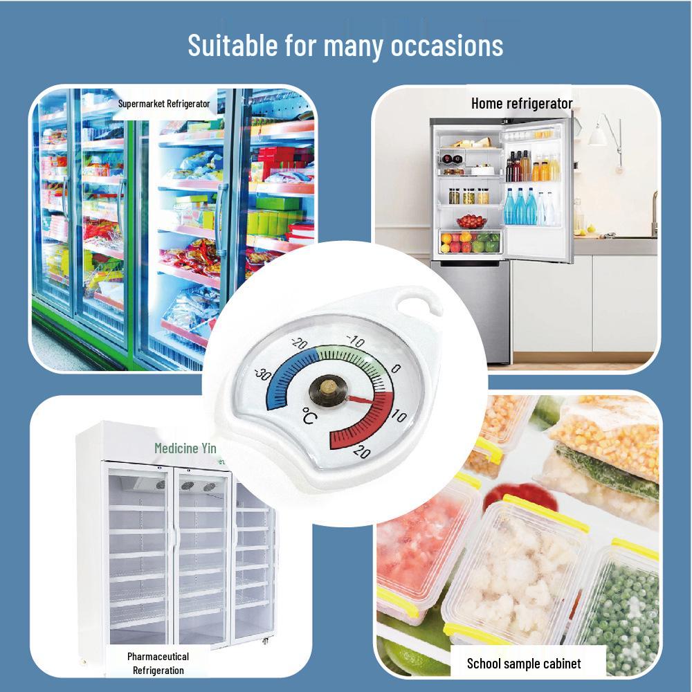 Precision Refrigerator & Freezer Thermometer with Hook for Home and Restaurant