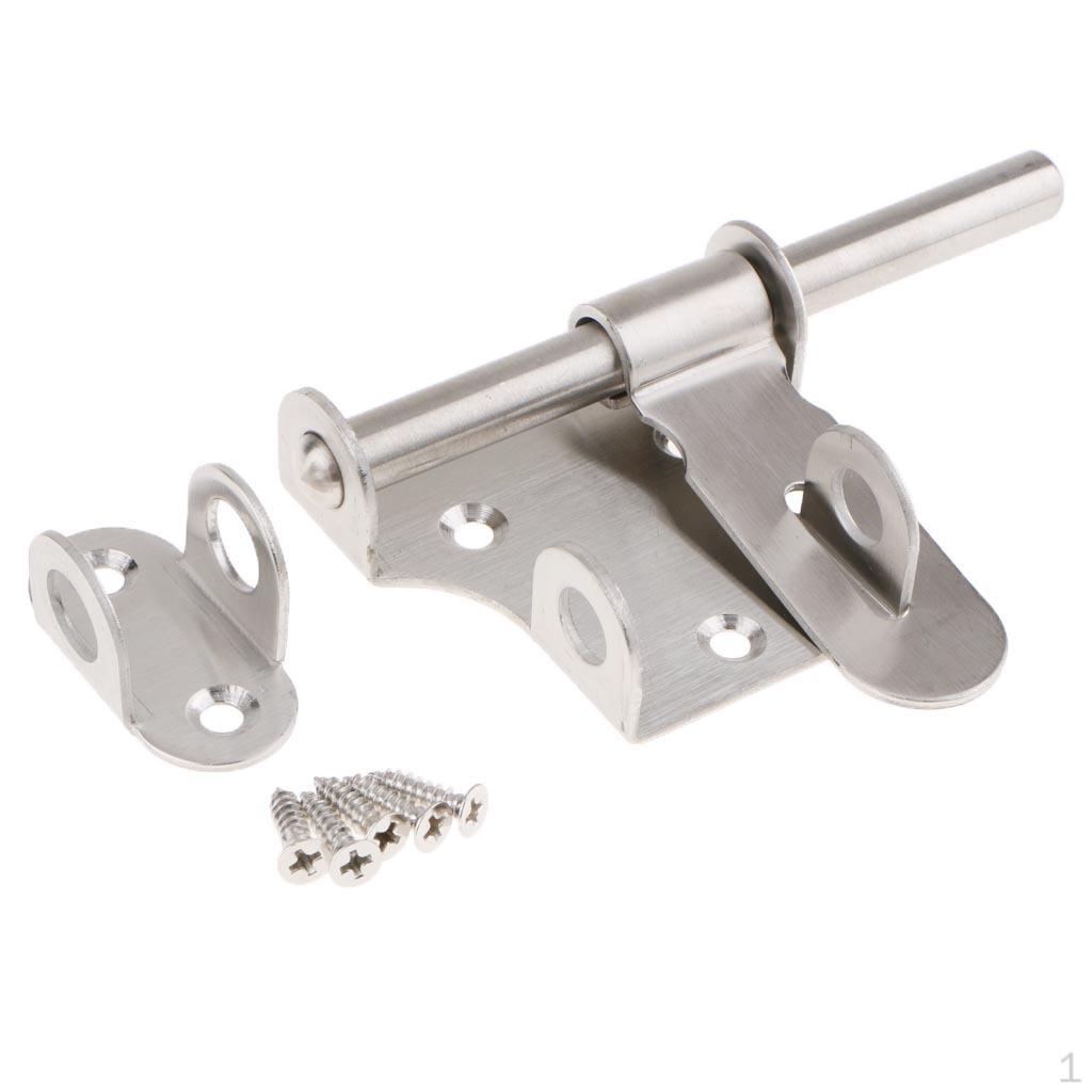 Sliding Bolt Gate Latch, 6 Inch Thickening Stainless Steel Barrel with Padlock Hole, Interior #1
