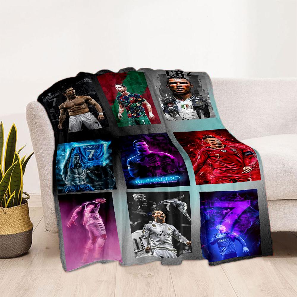 Cristiano Ronaldo Blanket Ultrasoft Perfect For Sofa Office Chair Bedding For All Seasons Digital Print Ideal Gift For Birthday Valentine'S Day