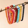Fashion Cross-border Acrylic Resin Abacus Beaded Necklace 18k Gold Plated Simple All-match Choker Jewelry Necklace Set Women