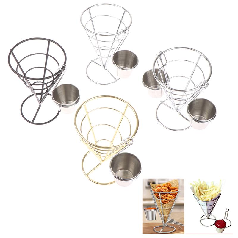 1Pcs French Fry Stand Cone Basket Holder For Fries Fish And Chips And Appetizers