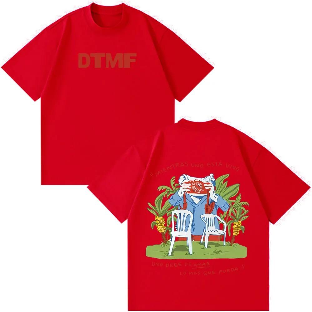 

Bad Bunny Inspired DTMF Tropical Camera Print Spanish Lyrics Streetwear Unisex Black Cotton T-Shirt S