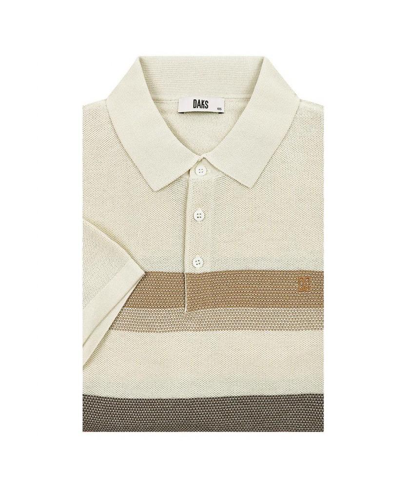 Dagseusyeocheu Cotton Blend Honeycomb Texture Color Block Collar Knit_Dms1Swts108I1