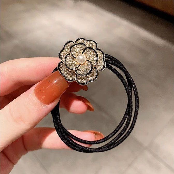 Elastici per capelli con strass alla moda per ragazze, anelli per capelli, corda, scrunchie, accessori, copricapo per coda di cavallo, accessori