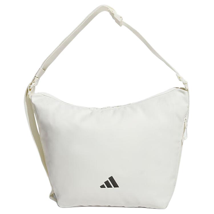 Adidas Casual Versatile Commuter Polyester Tote Shoulder Bag Medium Unisex bags White JM7231 White,Medium