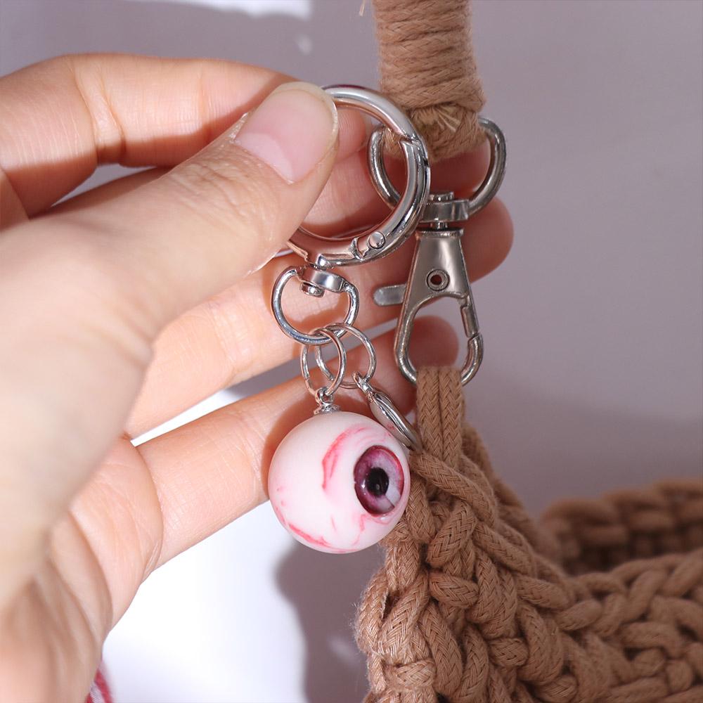 Eyeball Charms Halloween Eyes Keychain Resin Material Eye Keychain Gothic Eye Keychain  Cool Decor