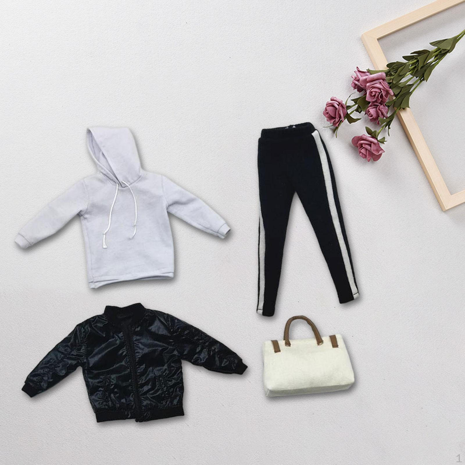 

Масштаб 1/6 с длинным рукавом и брюки, одежда для фигурок, полный костюм ручной работы для модели куклы 12 дюймов