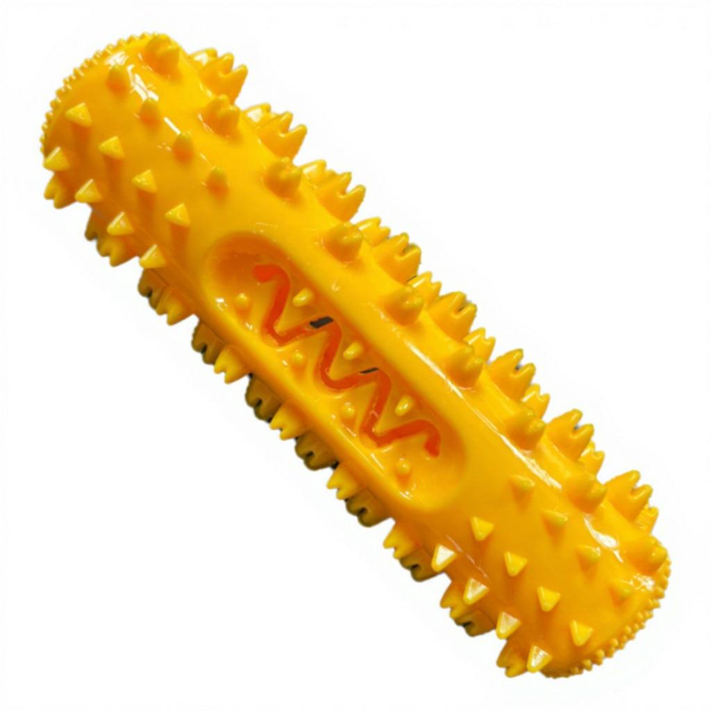 For Bestseller Vocalizing Dog Toy Teething Stick Teeth-Cleaning Serrated Dog Toothbrush Treat Dispenser Thermoplastic Pet
