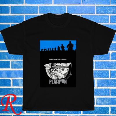 Neu!  Filmposter Platoon Film Schwarz Grau Marineblau Weiß Größe S-5XL Unisex T-Shirt