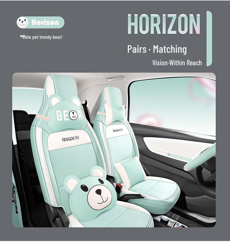 Wuling Hongguang MiniEV Seat Cover: Full Wrap Macaron Leather Cushion