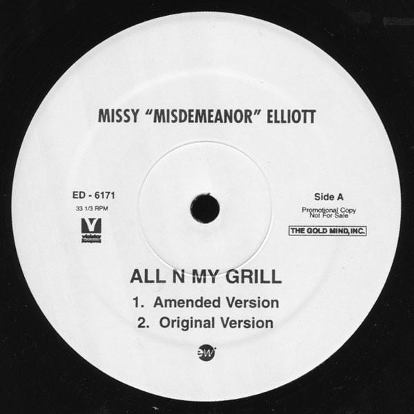 

12inch Record MISSY ELLIOTT - All N My Grill ED6171 Eastwest 1999 US Rap & Hip-Hop/R&B Used