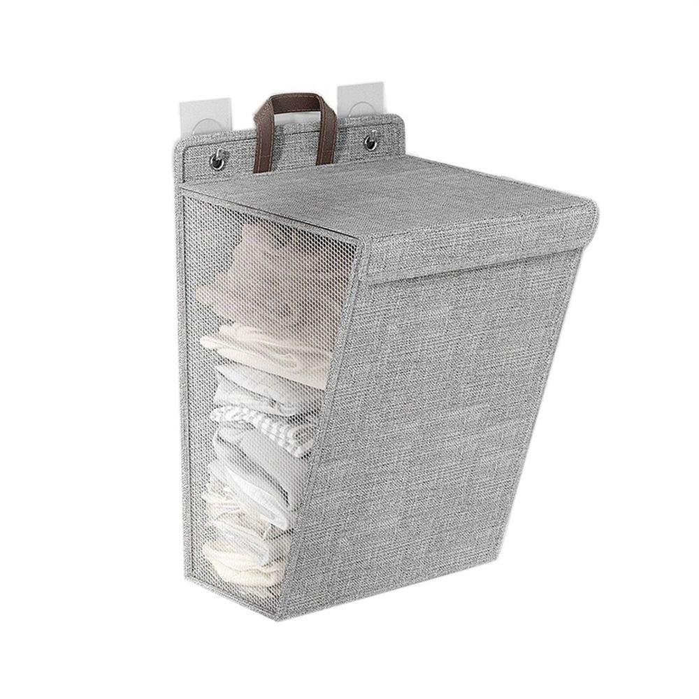 Wall-mounted Dirty Clothes Basket Punch Free Collapsible Laundry Basket  Bedroom
