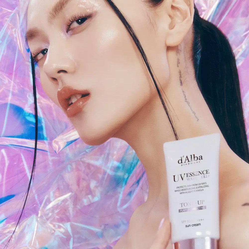 d'Alba Waterful Tone-Up Purple Korrigierende Sonnencreme 50ml (SPF50 +)