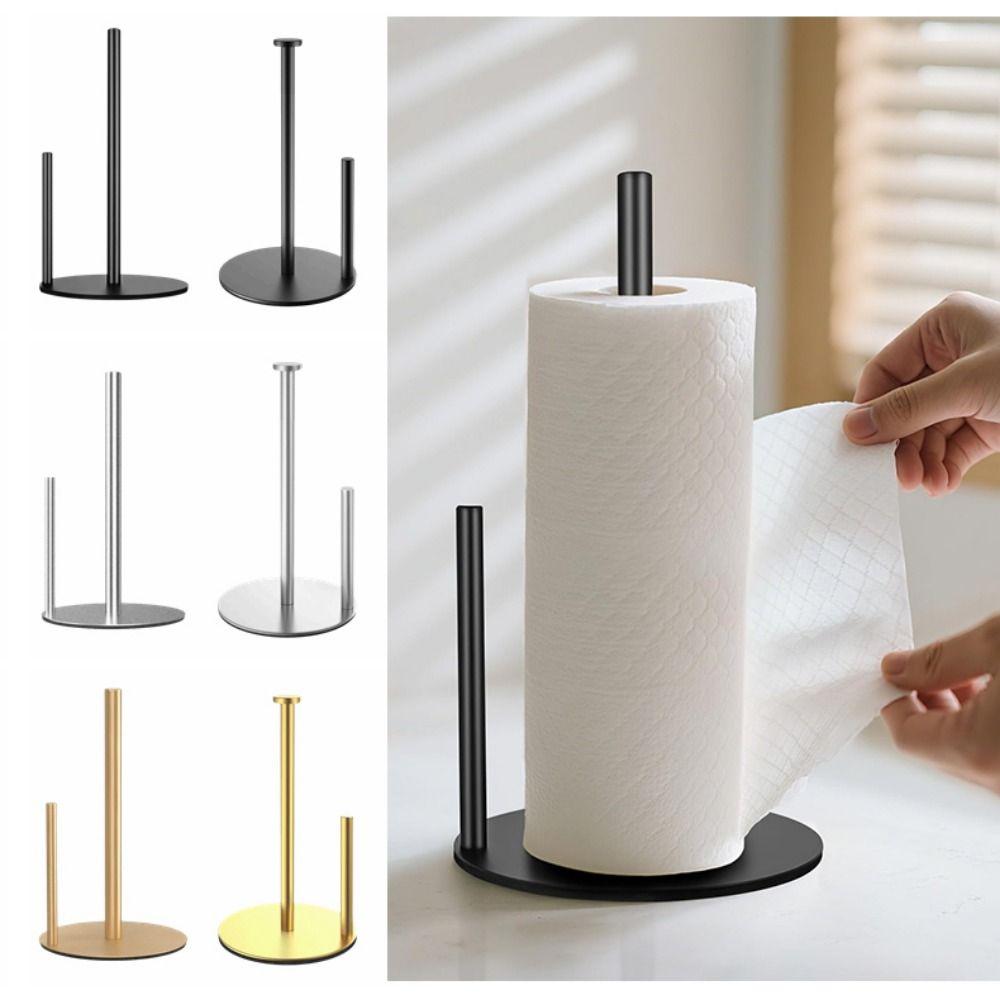 Stainless Steel Paper Towel Stand Non-Slip Kitchen Roll Dispenser Paper Towel Dispenser  Bathroom