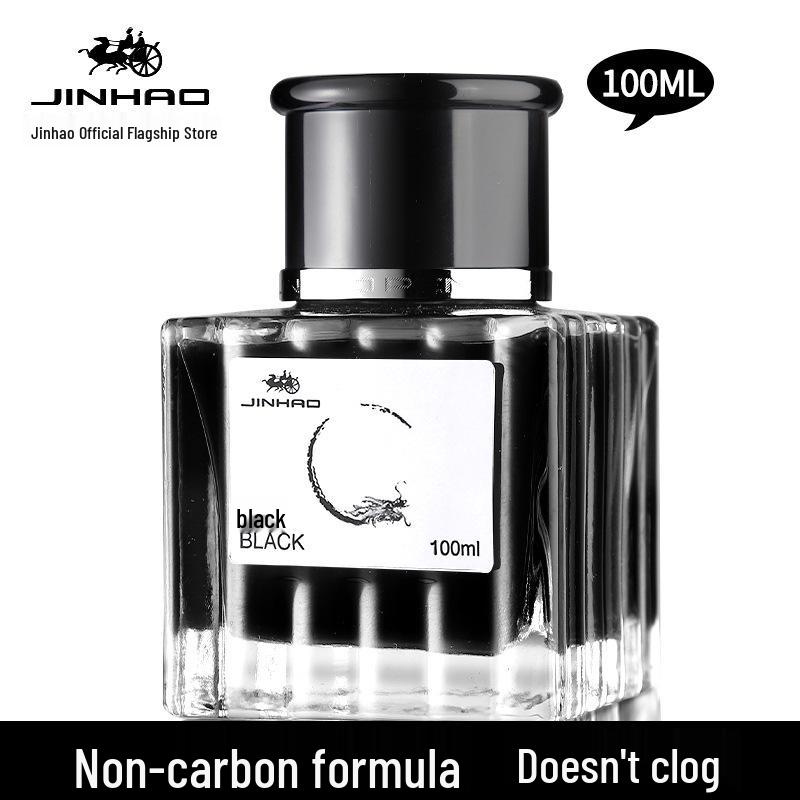 Jinhao Non-Carbon Black Fountain Pen Ink – Smooth Flow, No Clogs – Ideal for Business, Office, Students, Men & Women.