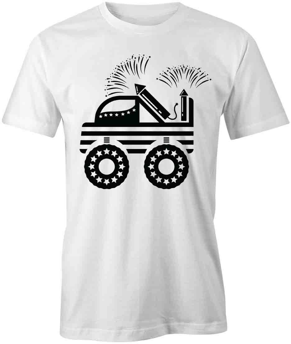 FIREWORK TRUCK TShirt Tee Short-Sleeved Cotton USA CLOTHING S1WSA281 XXL