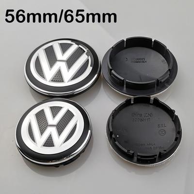 For Pas B3 4PCS 55mm 65mm Car Modeling Wheel Hub Center Cap Badge Hub Cap Suitable for VW Volkswagen Golf Sharan Passat Tiguan Accessories