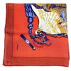 HERMES Japanese pattern fan BRISE DE CHARME Enchanting breeze Carre 90 Scarf