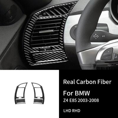 Pour BMW Z4 E85 2003-2008 Fibre de Carbone Véritable Cadre de Cache-Grille d'Aération de Voiture Garniture Accessoires Intérieurs de Voiture Intérieur de Voiture