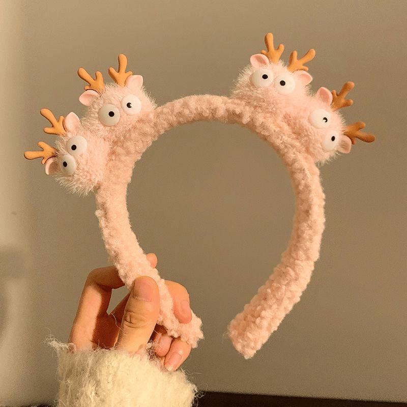Plush Bear Panda Headband Women Cute Cartoon Hair Hoop Soft Fuzzy Face Wash Headband Ladies Versatile Daily Hair Accessories