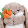 Easter Plush Bunny Toy Soft Stuffed Animal with Long Ears & Sweet Expression Safe PP Cotton Fill Cuddly Companion for Kids