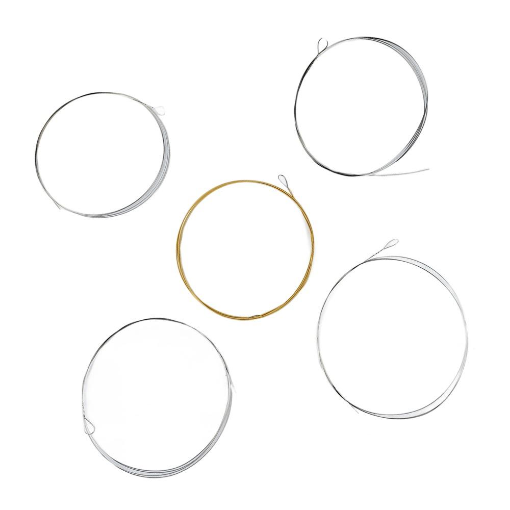 Silver+Golden Banjo String Set Stainless Steel Material Stainless Steel Strings For Banjo Playing