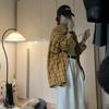 American Retro Yellow Striped Plaid Shirt Jacket Women's Spring and Autumn Loose Lazy Top Small Casual Shirt