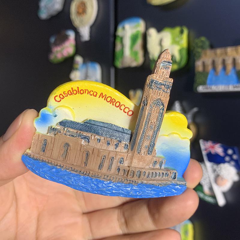 3D City Travel Souvenir Magnets: European and Global Regions