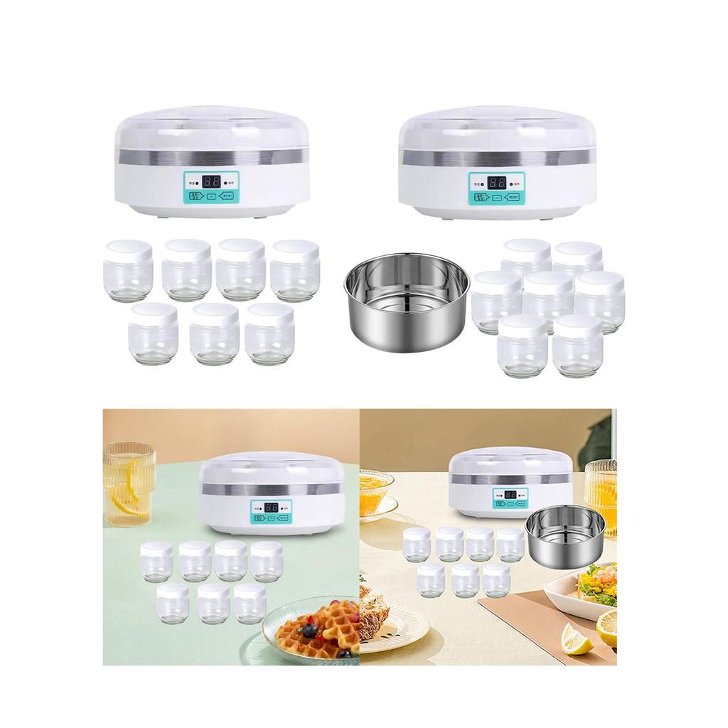 Yogurt Maker with 7 Glass Cups Automatic Makers for Cafe Kitchen Home