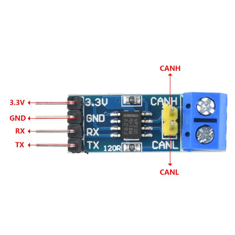 VP230 SN65HVD230 CAN Bus Transceiver Module 3.3V High Speed Low Noise for Home Automation IoT Project Development