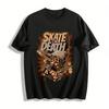 Skate Or Death Gas Mask Skateboard Graphic Streetwear T-Shirt Pure Cotton T-shirt