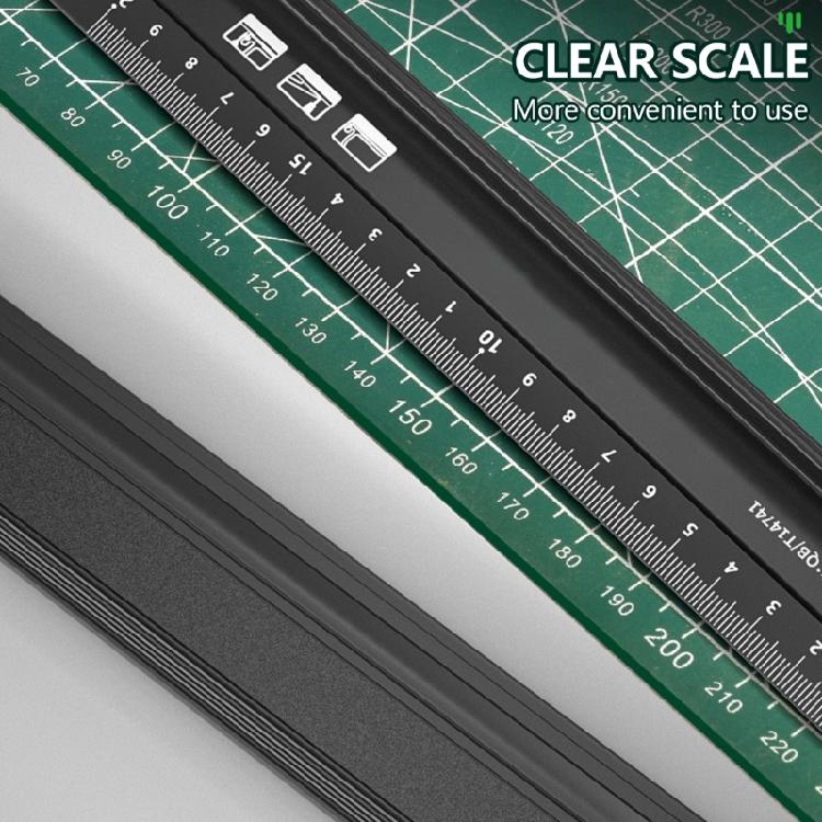 Precisions Aluminum Protective Straight Ruler Portable Safe Ruler A Must Get for Engineering & Carpentry Professional