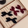 Velvet Bow Hair Clip Women Retro Versatile Gentle Duckbill Clip Temperament Hair Accessories