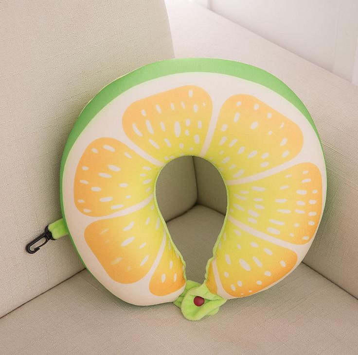 Orange Kiwi Watermelon U Shaped Neck Pillow Cartoon Foam Particle Plush Toy