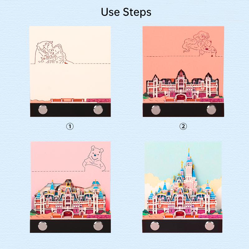 Sweet Castle Custom Tear-Off Paper Notepad Kawaii Memo Pads Promotional Funny Decorative Customized Sticky Note Pad With Logo