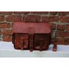 Vintage Leather Bag Men's Messenger Shoulder Laptop Bag Briefcase